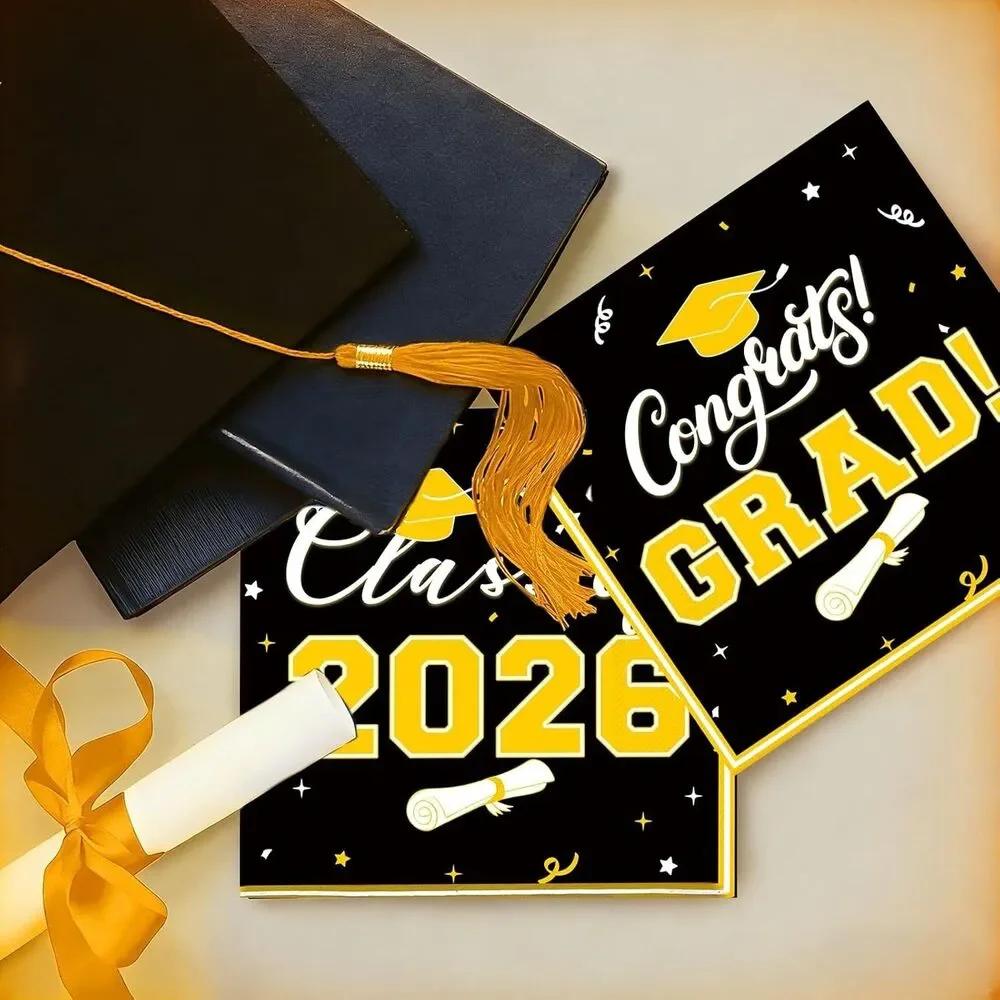 Class of 2026 Graduation Party Decor Bundle Banner Napkins Centerpieces Set